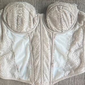 Garage Cream Lace Bustier